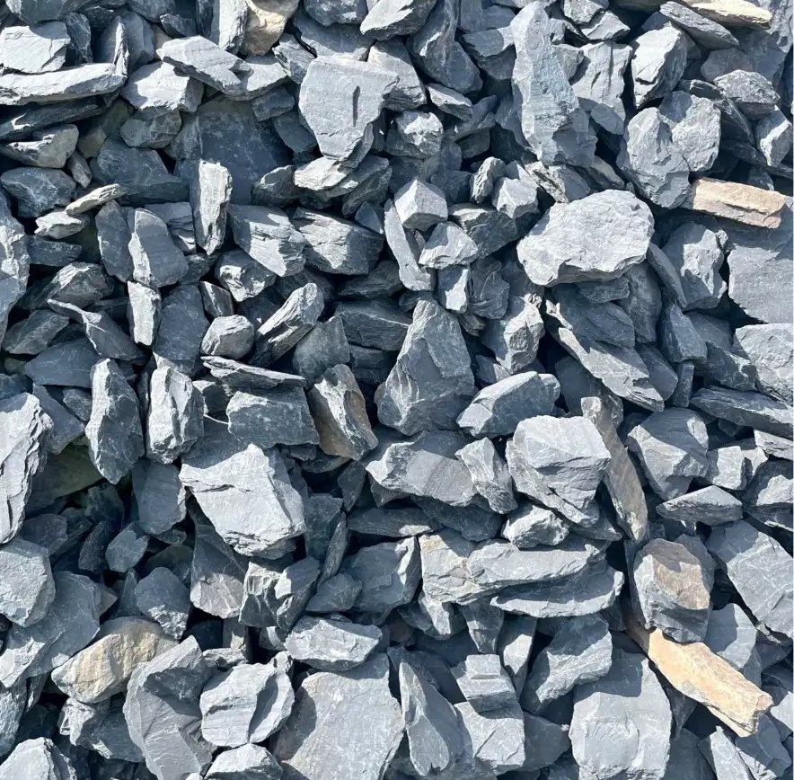 Clean angular gray number 57 crushed stone